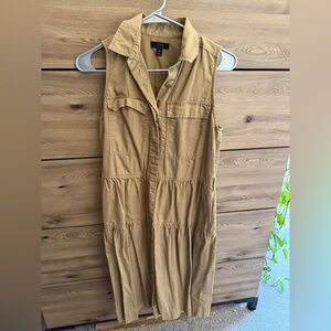 J. Crew Tan Collared Dress size 2